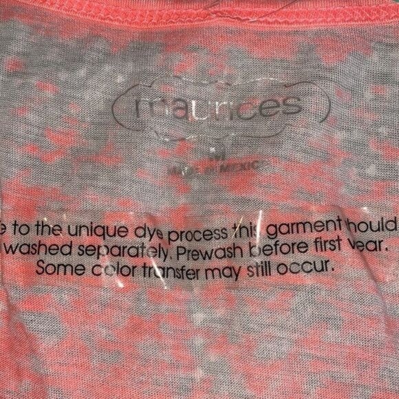 Sleeveless Coral Graphic Tank Top By Maurices Womens M Lightweight Semi-Sheer - Picture 2 of 6